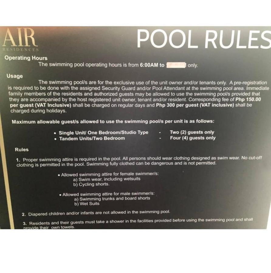 Air Residence 1Br With Balcony Free Netflix And Disney Plus Manila Exterior foto